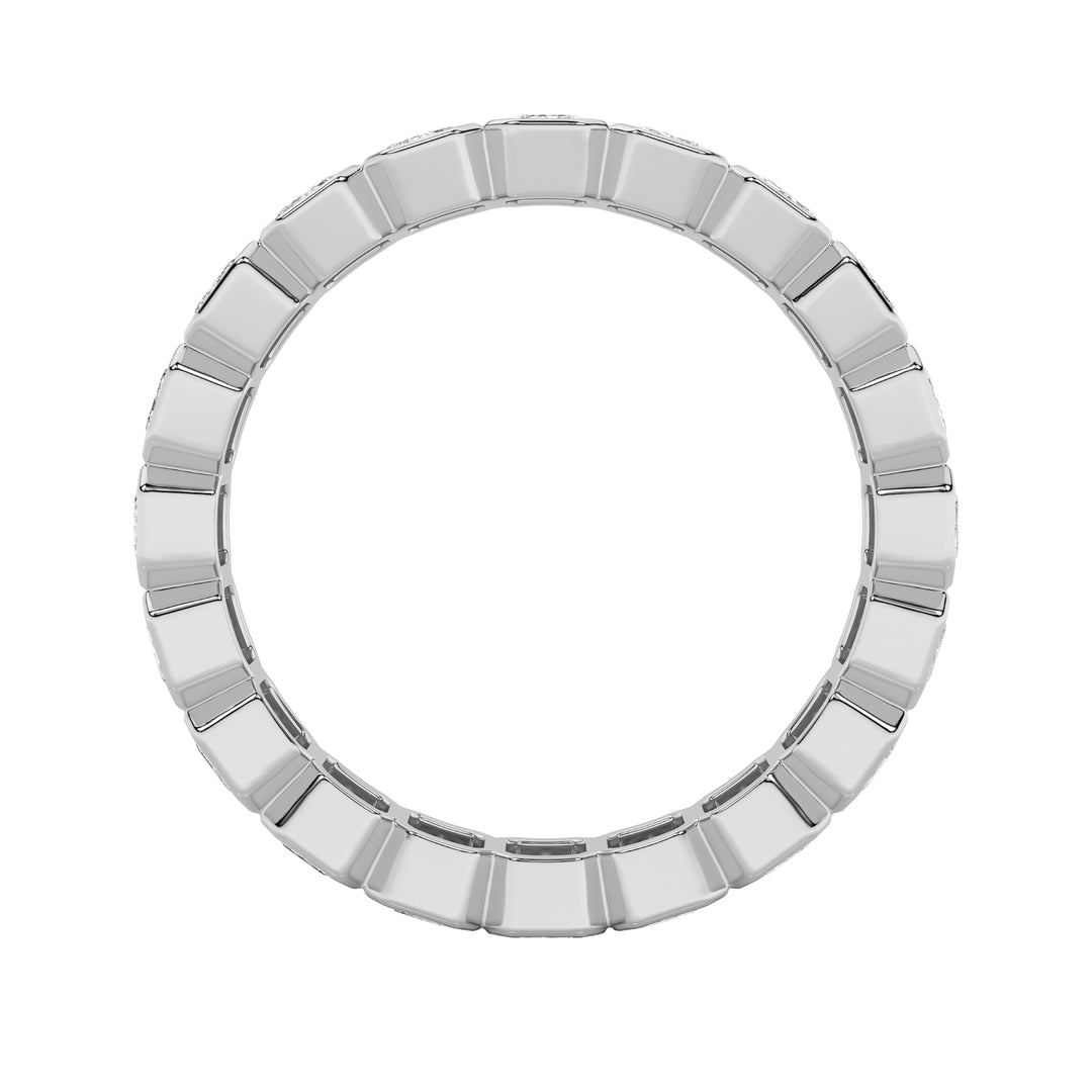4.25Cttw Emerald Shaped Lab Grown Diamond (F/VS) Eternity Band Ring in 14K Gold - Size 7