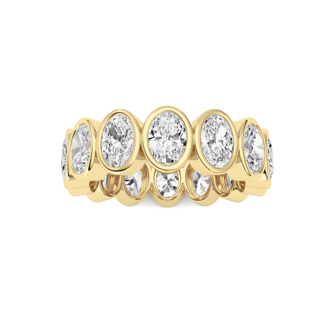 3.5Cttw Oval Shaped Lab Grown Diamond (F/VS) Eternity Band Ring in 14K Gold - Size 5
