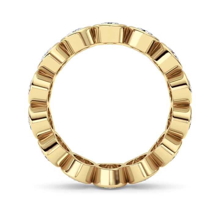3.5Cttw Oval Shaped Lab Grown Diamond (F/VS) Eternity Band Ring in 14K Gold - Size 5