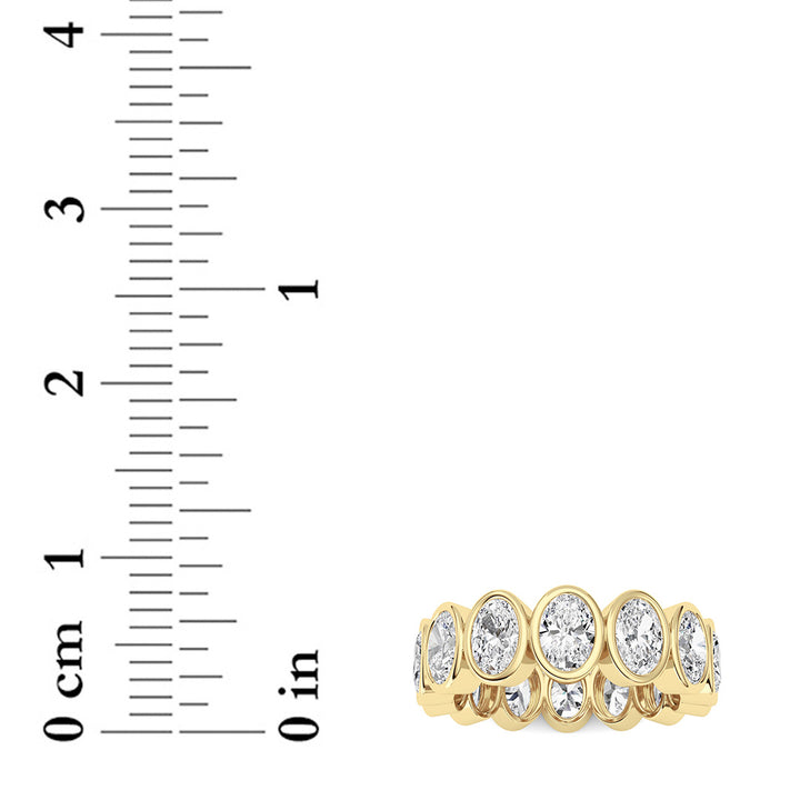 3.5Cttw Oval Shaped Lab Grown Diamond (F/VS) Eternity Band Ring in 14K Gold - Size 5