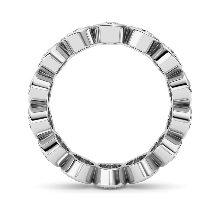 3.5Cttw Oval Shaped Lab Grown Diamond (F/VS) Eternity Band Ring in 14K Gold - Size 6