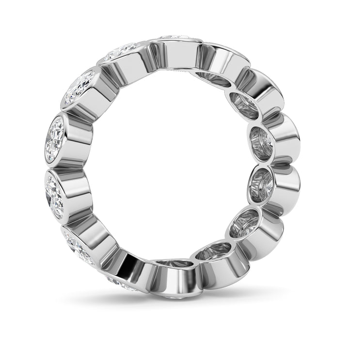 3.5Cttw Oval Shaped Lab Grown Diamond (F/VS) Eternity Band Ring in 14K Gold - Size 6