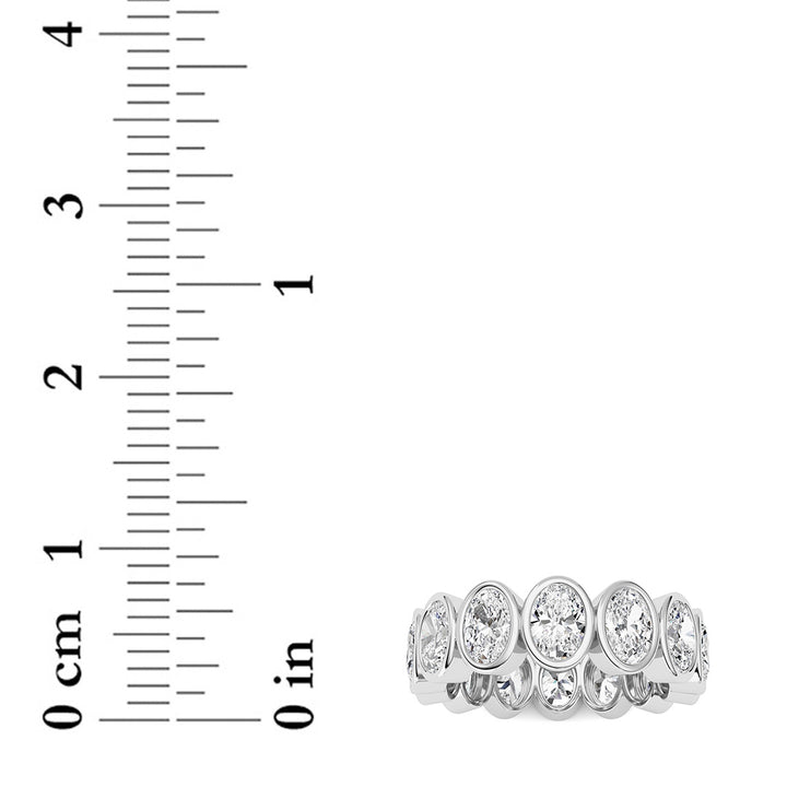3.5Cttw Oval Shaped Lab Grown Diamond (F/VS) Eternity Band Ring in 14K Gold - Size 6