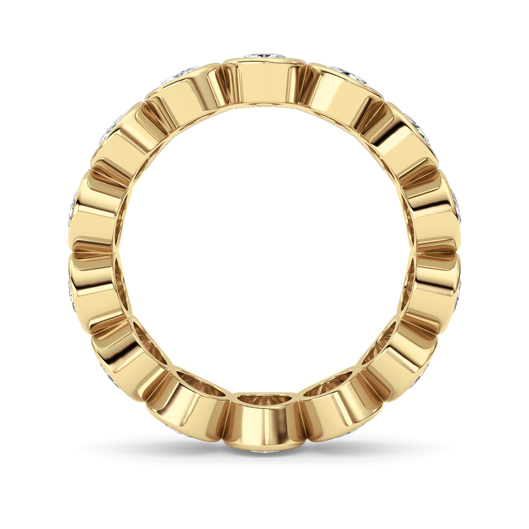 3.5Cttw Oval Shaped Lab Grown Diamond (F/VS) Eternity Band Ring in 14K Gold - Size 6