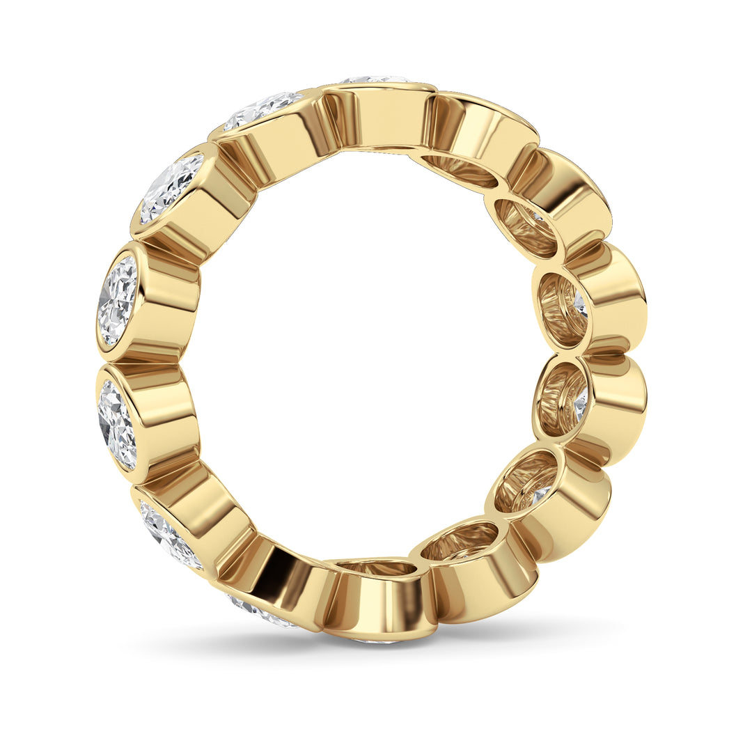 3.5Cttw Oval Shaped Lab Grown Diamond (F/VS) Eternity Band Ring in 14K Gold - Size 6