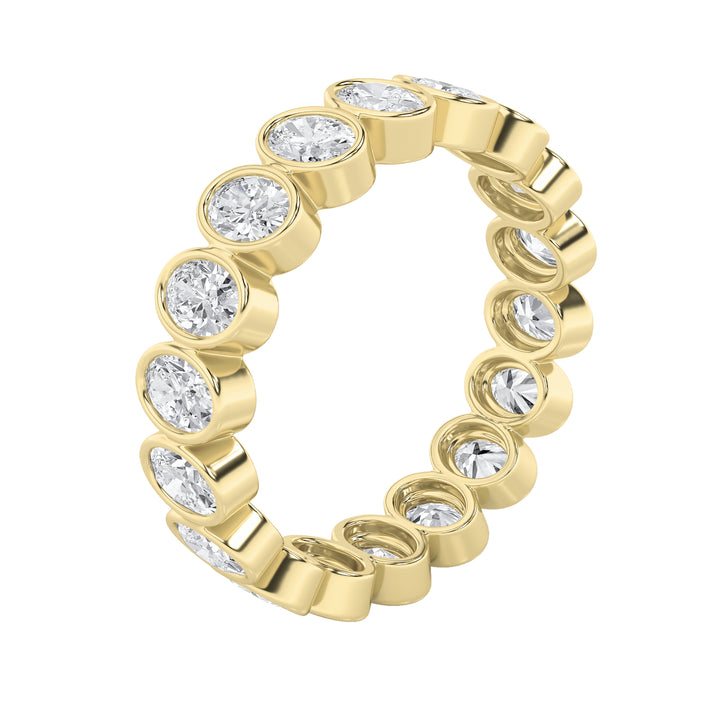 3.75Cttw Oval Shaped Lab Grown Diamond (F/VS) Eternity Band Ring in 14K Gold - Size 7