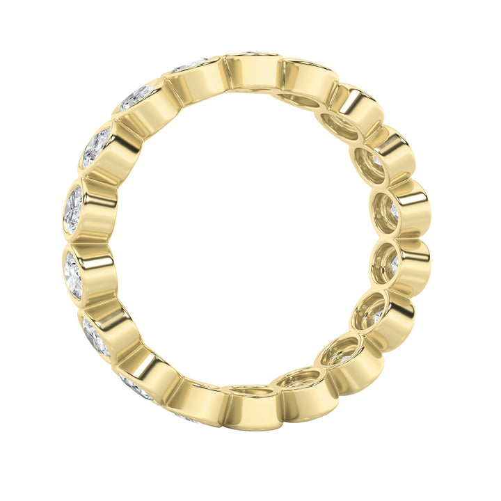 3.75Cttw Oval Shaped Lab Grown Diamond (F/VS) Eternity Band Ring in 14K Gold - Size 7
