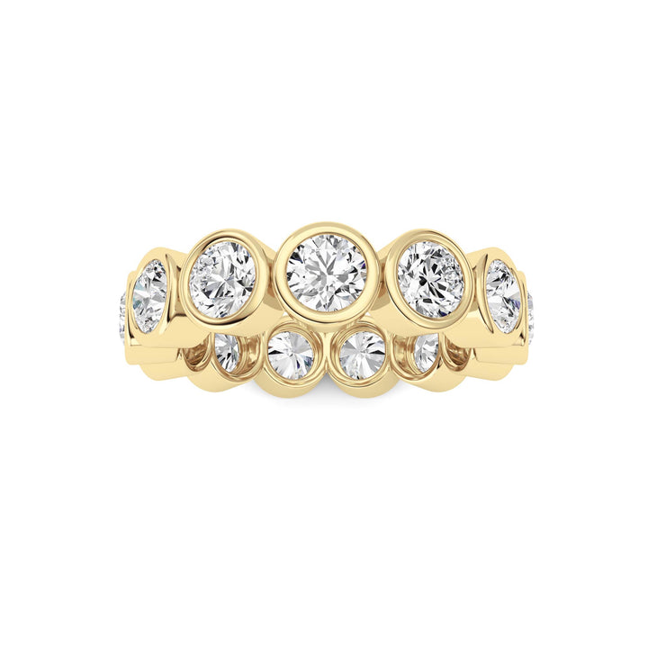 3.2CTW Round Shaped Lab Grown Diamond (F/VS) Eternity Band Ring in 14K Gold - Size 5