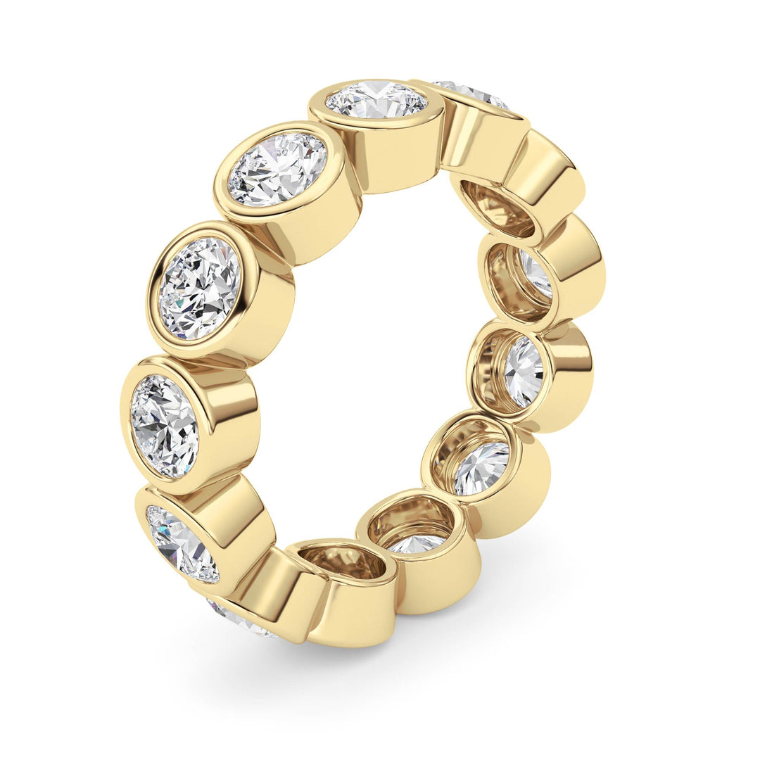 3.2CTW Round Shaped Lab Grown Diamond (F/VS) Eternity Band Ring in 14K Gold - Size 5