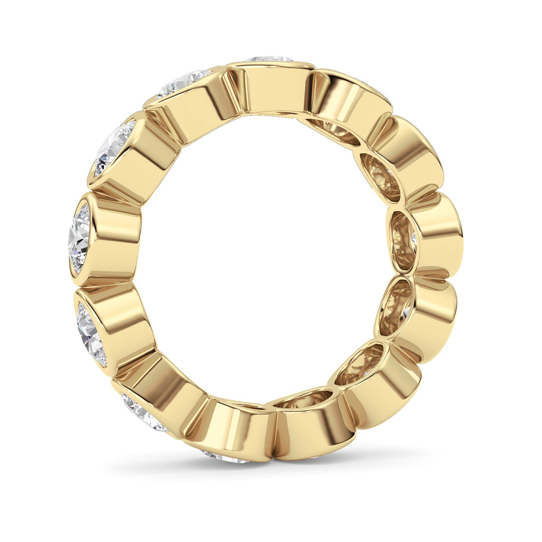 3.2CTW Round Shaped Lab Grown Diamond (F/VS) Eternity Band Ring in 14K Gold - Size 5