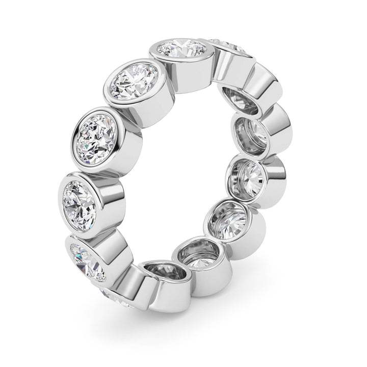 3.2CTW Round Shaped Lab Grown Diamond (F/VS) Eternity Band Ring in 14K Gold - Size 6