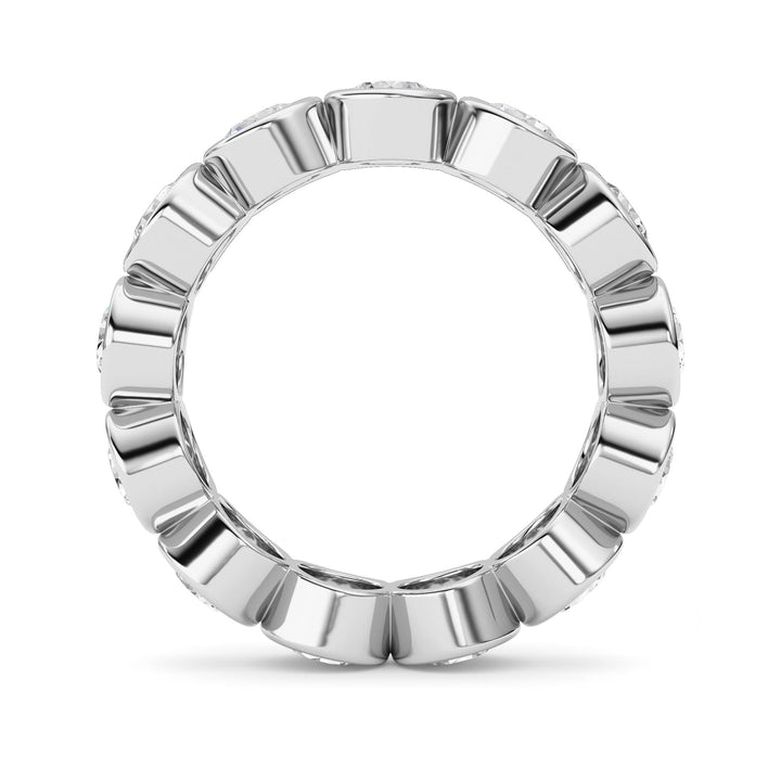 3.2CTW Round Shaped Lab Grown Diamond (F/VS) Eternity Band Ring in 14K Gold - Size 6