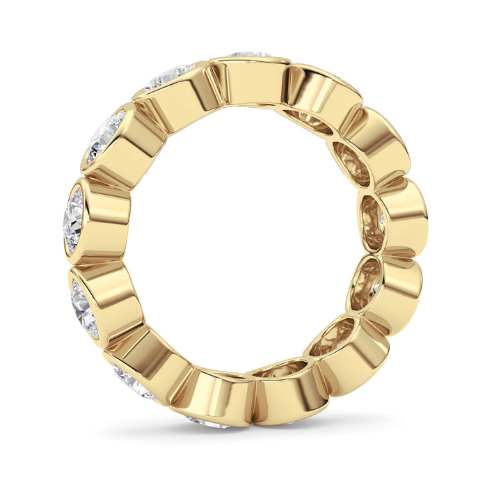 3.2CTW Round Shaped Lab Grown Diamond (F/VS) Eternity Band Ring in 14K Gold - Size 6