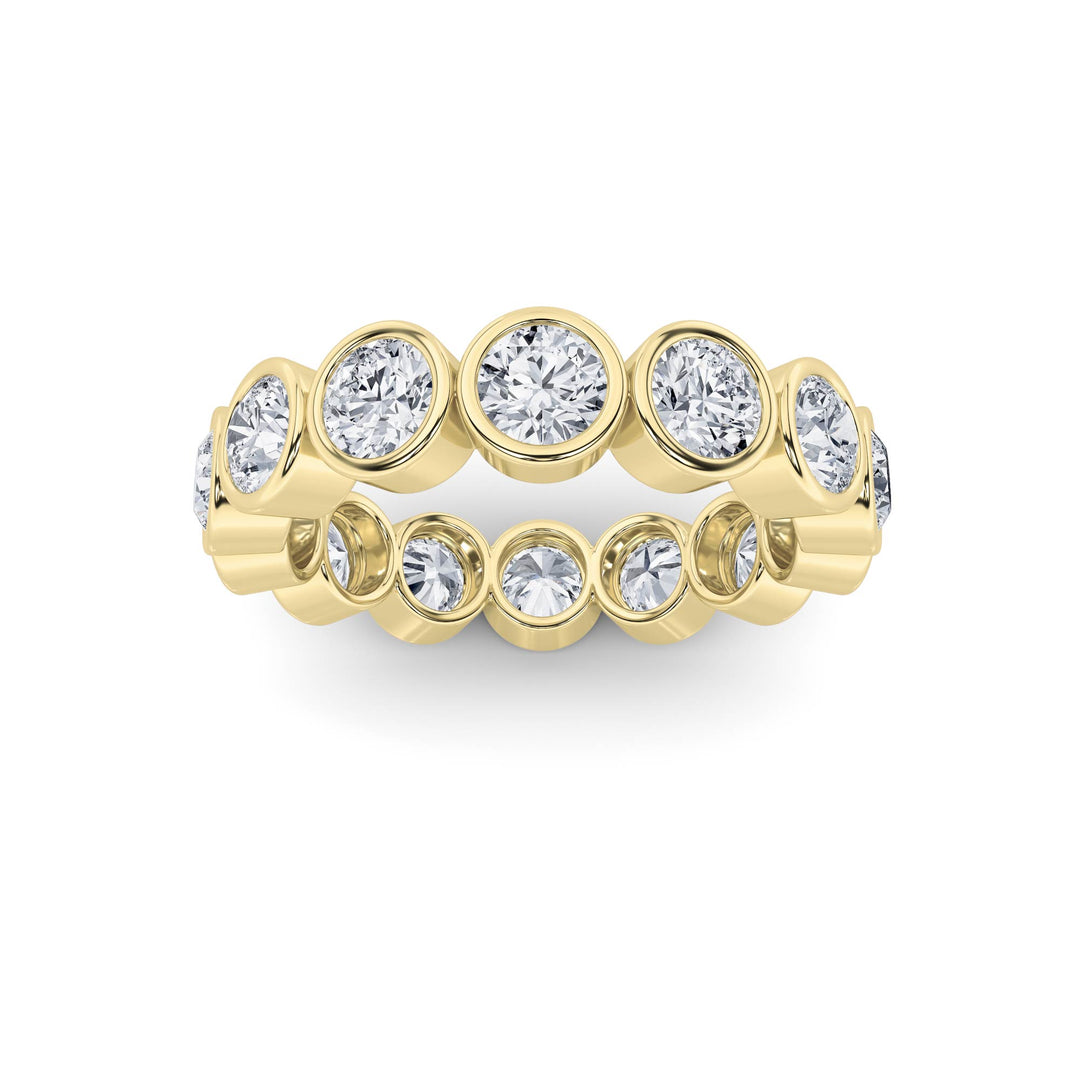 3.5Cttw Round Shaped Lab Grown Diamond (F/VS) Eternity Band Ring in 14K Gold - Size 7