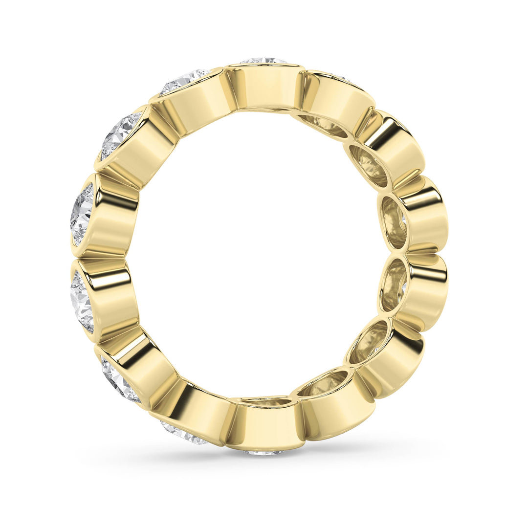 3.5Cttw Round Shaped Lab Grown Diamond (F/VS) Eternity Band Ring in 14K Gold - Size 7