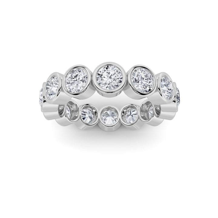 3.5Cttw Round Shaped Lab Grown Diamond (F/VS) Eternity Band Ring in 14K Gold - Size 8