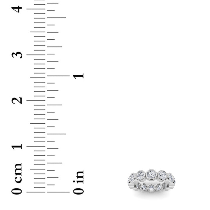 3.5Cttw Round Shaped Lab Grown Diamond (F/VS) Eternity Band Ring in 14K Gold - Size 8