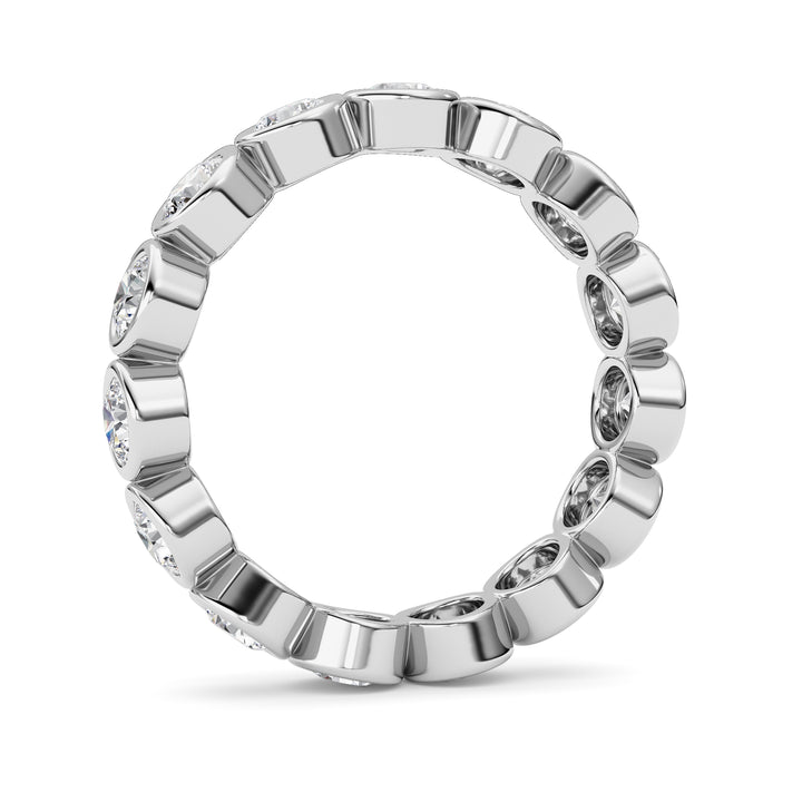 3.8Cttw Round Shaped Lab Grown Diamond (F/VS) Eternity Band Ring in 14K Gold - Size 9