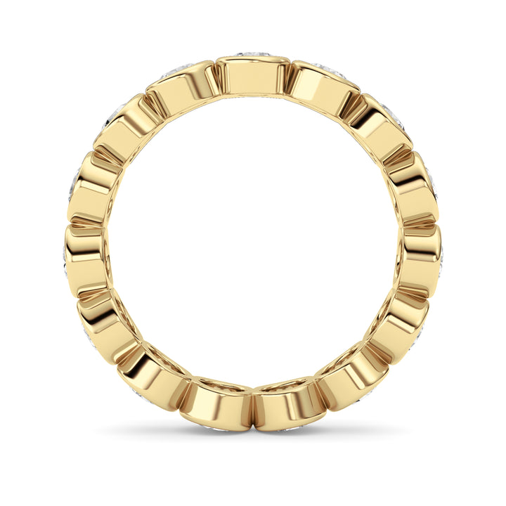 3.8Cttw Round Shaped Lab Grown Diamond (F/VS) Eternity Band Ring in 14K Gold - Size 9