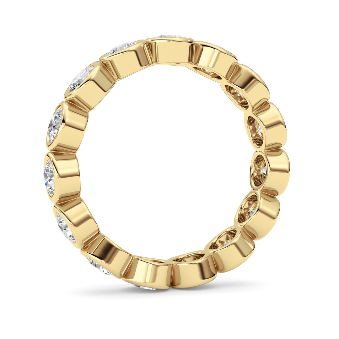3.8Cttw Round Shaped Lab Grown Diamond (F/VS) Eternity Band Ring in 14K Gold - Size 9