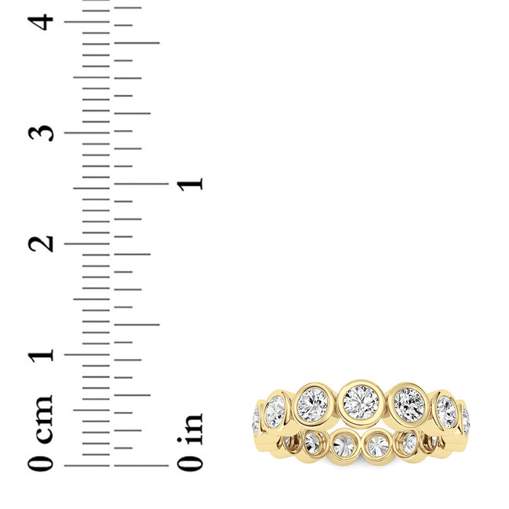 3.8Cttw Round Shaped Lab Grown Diamond (F/VS) Eternity Band Ring in 14K Gold - Size 9