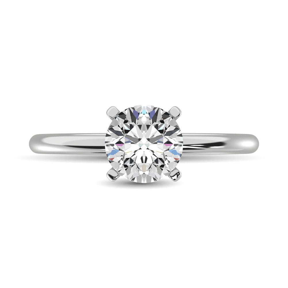 14K White Gold Lab Grown Diamond 1 Ct.Tw. Starlab Certified VS F+ Solitaire Pendant (Available in 0.50ct to 2ct)