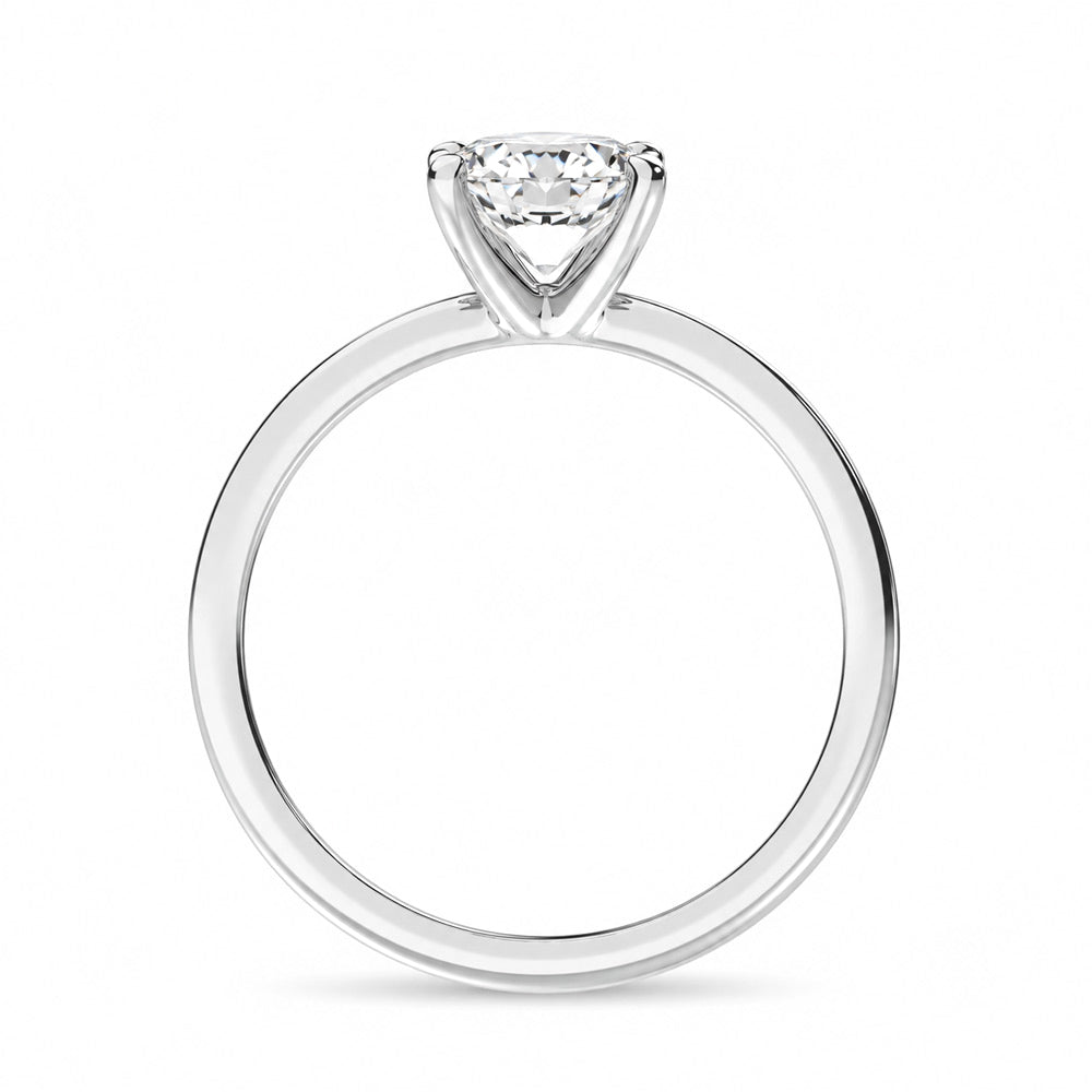 14K White Gold Lab Grown Diamond 1 1/2 Ct.Tw. IGI Certified Oval Shape Solitaire (Available from 1CT to 7CT)