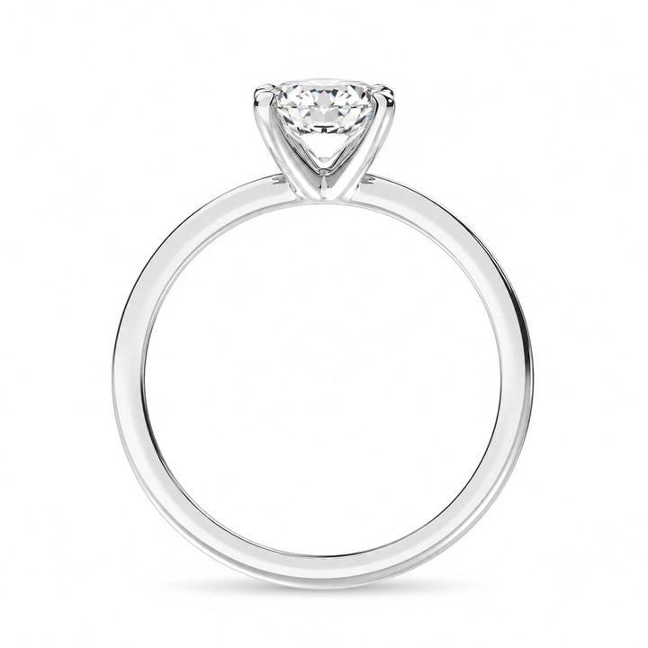 14K White Gold Lab Grown Diamond 1 1/2 Ct.Tw. IGI Certified Oval Shape Solitaire (Available from 1CT to 7CT)