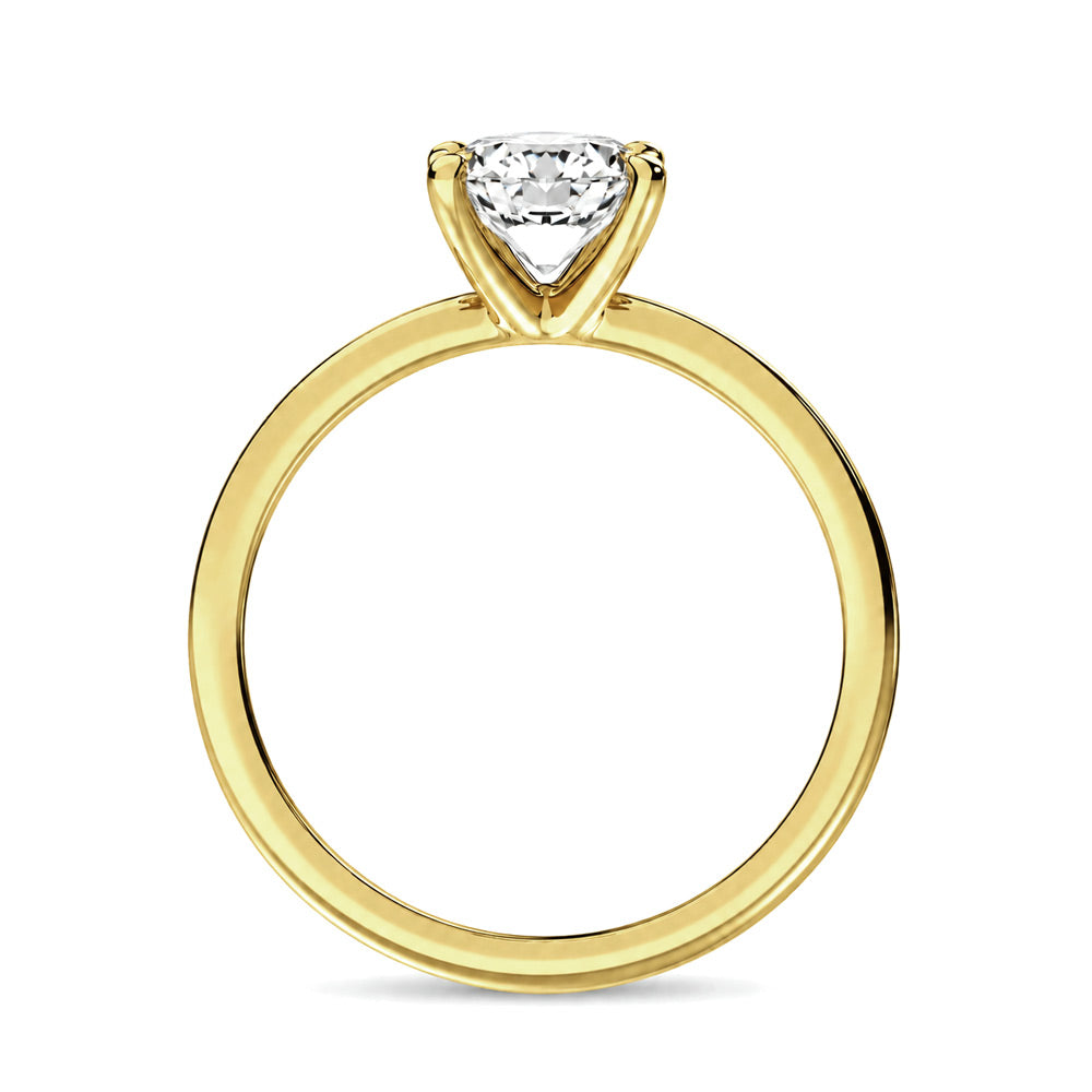 14K Yellow Gold Lab Grown Diamond 1 1/2 Ct.Tw. IGI Certified Oval Shape Solitaire (Available from 1CT to 7CT)