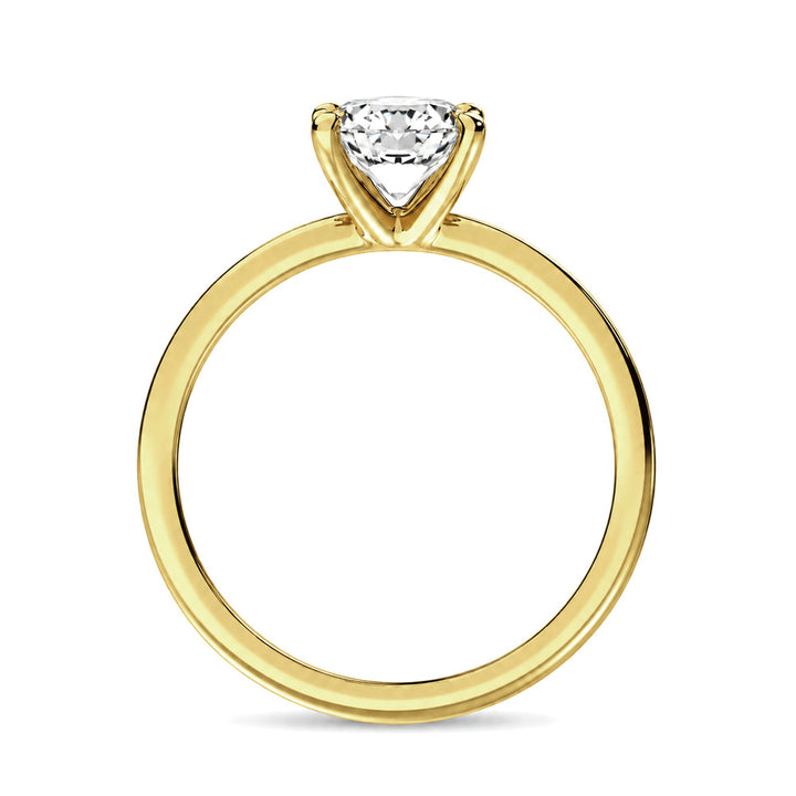 14K Yellow Gold Lab Grown Diamond 1 1/2 Ct.Tw. IGI Certified Oval Shape Solitaire (Available from 1CT to 7CT)