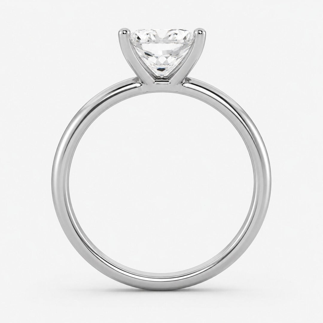 14K White Gold Lab Grown Diamond 1 1/2 Ct.Tw. IGI Certified Princess Shape Solitaire (Available from 1CT to 7CT)