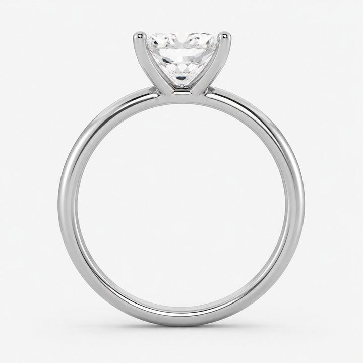 14K White Gold Lab Grown Diamond 1 1/2 Ct.Tw. IGI Certified Princess Shape Solitaire (Available from 1CT to 7CT)