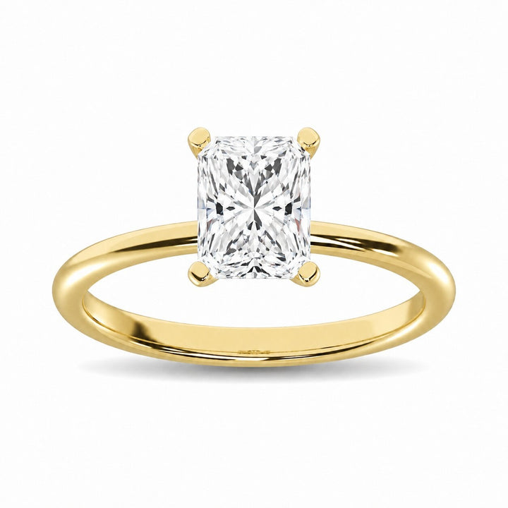 14K Yellow Gold Lab Grown Diamond 1 1/2 Ct.Tw. IGI Certified Radiant Shape Solitaire (Available from 1CT to 7CT)