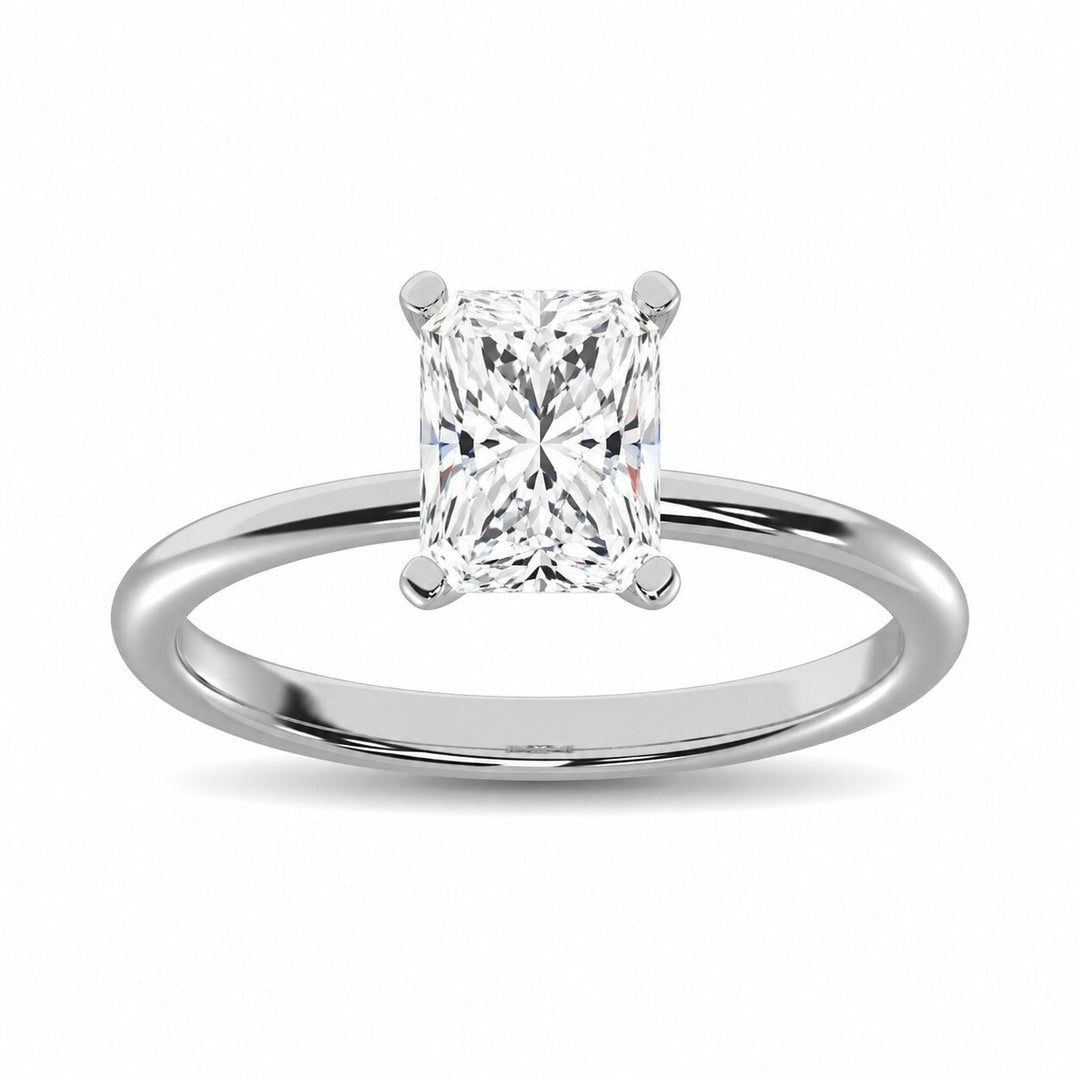 14K White Gold Lab Grown Diamond 1 1/2 Ct.Tw. IGI Certified Radiant Shape Solitaire (Available from 1CT to 7CT)