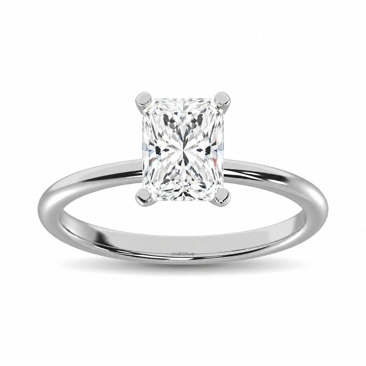 14K White Gold Lab Grown Diamond 1 1/2 Ct.Tw. IGI Certified Radiant Shape Solitaire (Available from 1CT to 7CT)