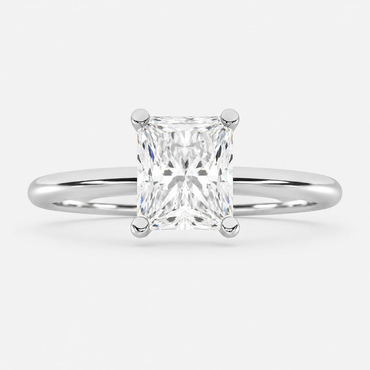 14K White Gold Lab Grown Diamond 1 1/2 Ct.Tw. IGI Certified Radiant Shape Solitaire (Available from 1CT to 7CT)