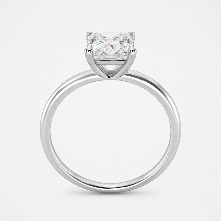 14K White Gold Lab Grown Diamond 1 1/2 Ct.Tw. IGI Certified Radiant Shape Solitaire (Available from 1CT to 7CT)