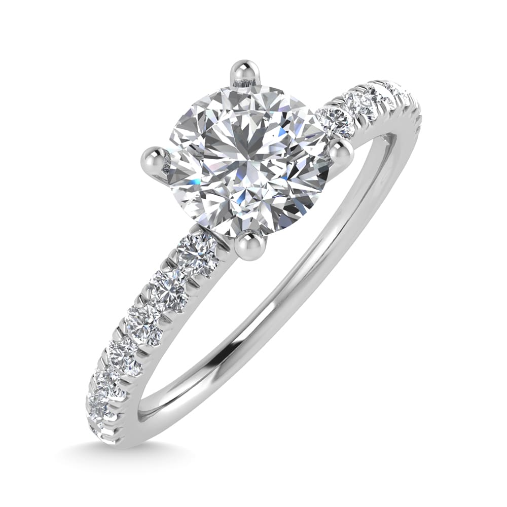 10K White Gold Lab Grown Diamond 1 Ct.Tw. Engagement Ring