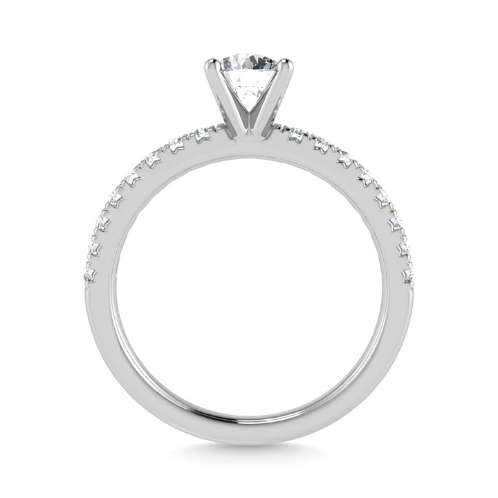 10K White Gold Lab Grown Diamond 1 Ct.Tw. Engagement Ring