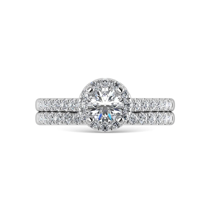 10K White Gold Lab Grown Diamond 1 1/2 Ct.Tw. Bridal Ring