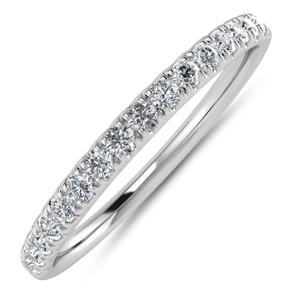 14K White Gold Lab Grown Diamond 1/6 Ct.Tw. Wedding Band