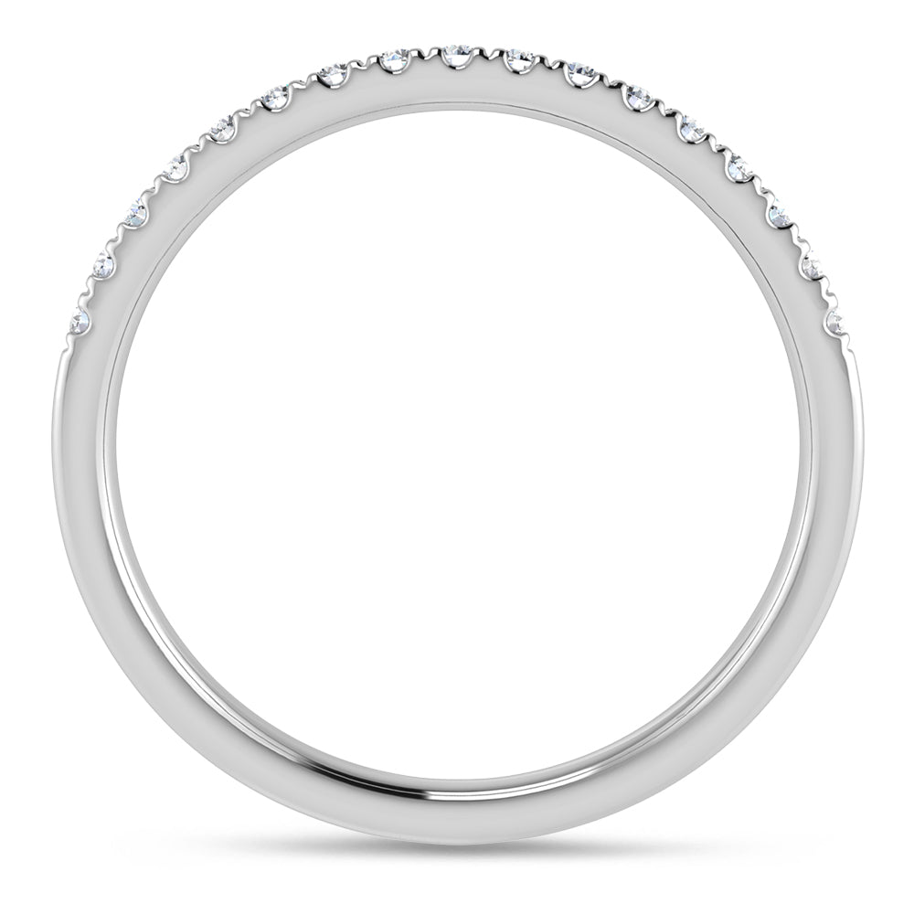 14K White Gold Lab Grown Diamond 1/6 Ct.Tw. Wedding Band