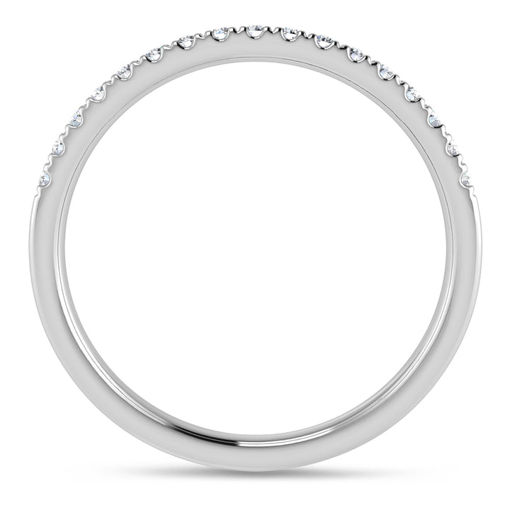 14K White Gold Lab Grown Diamond 1/6 Ct.Tw. Wedding Band