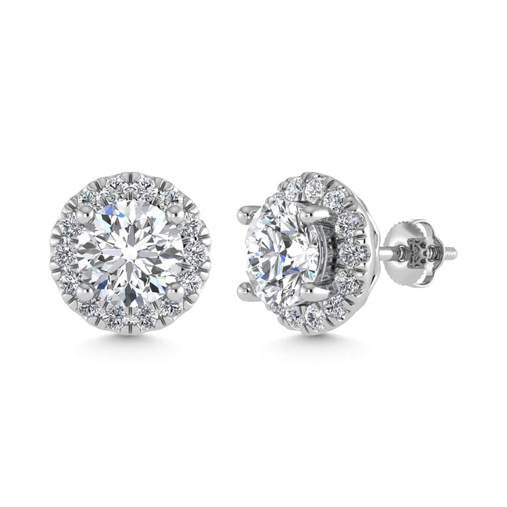 14K White Gold Lab Grown Diamond 3 3/4 Ct.Tw. Fashion Earrings