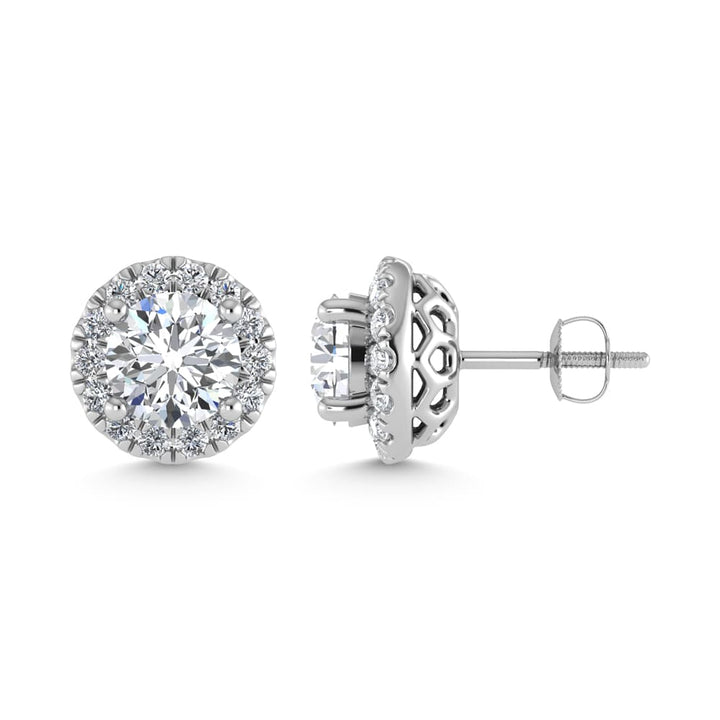 14K White Gold Lab Grown Diamond 3 3/4 Ct.Tw. Fashion Earrings