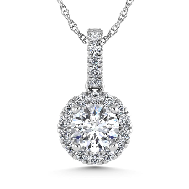 14K White Gold Lab Grown Diamond 7/8 Ct.Tw. Fashion Pendant