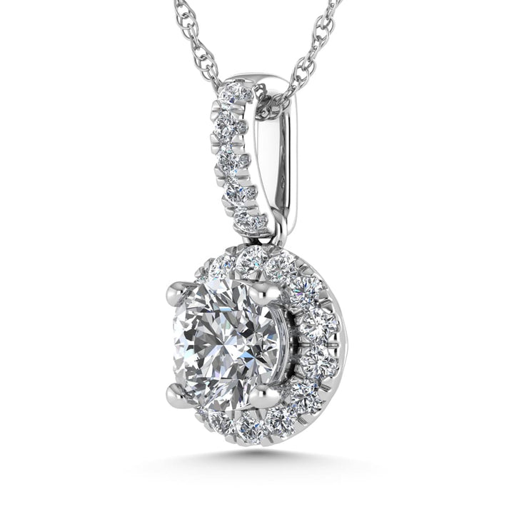 14K White Gold Lab Grown Diamond 7/8 Ct.Tw. Fashion Pendant