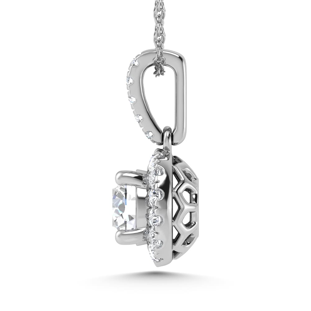 14K White Gold Lab Grown Diamond 7/8 Ct.Tw. Fashion Pendant
