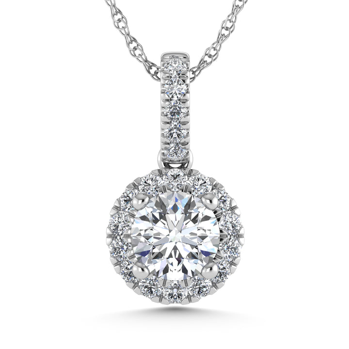 14K White Gold Lab Grown Diamond 1 1/3 Ct.Tw. Fashion Pendant