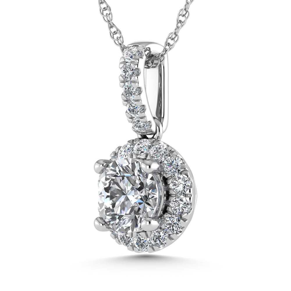 14K White Gold Lab Grown Diamond 1 1/3 Ct.Tw. Fashion Pendant